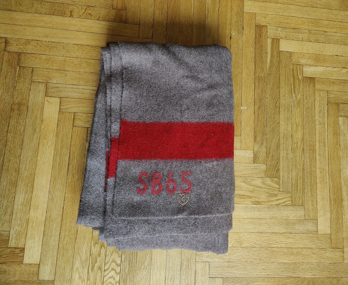 Vintage Swiss Army wool Blanket warehouse Swiss military Etsy