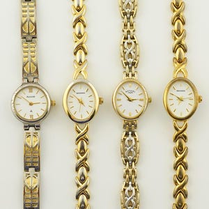Vintage Women's Rotary Watch, Accurist gold colored womens wrist watch, Ladies cocktail wristwatches, Gift for her, vintage gold watch