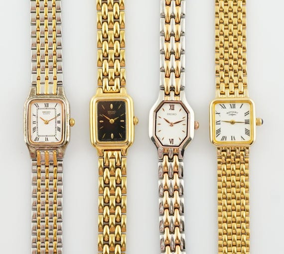 Vintage Women s Seiko Watch Rotary Gold Colored Womens Watch Ladies Cocktail Wristwatches Gift for Her Etsy Canada