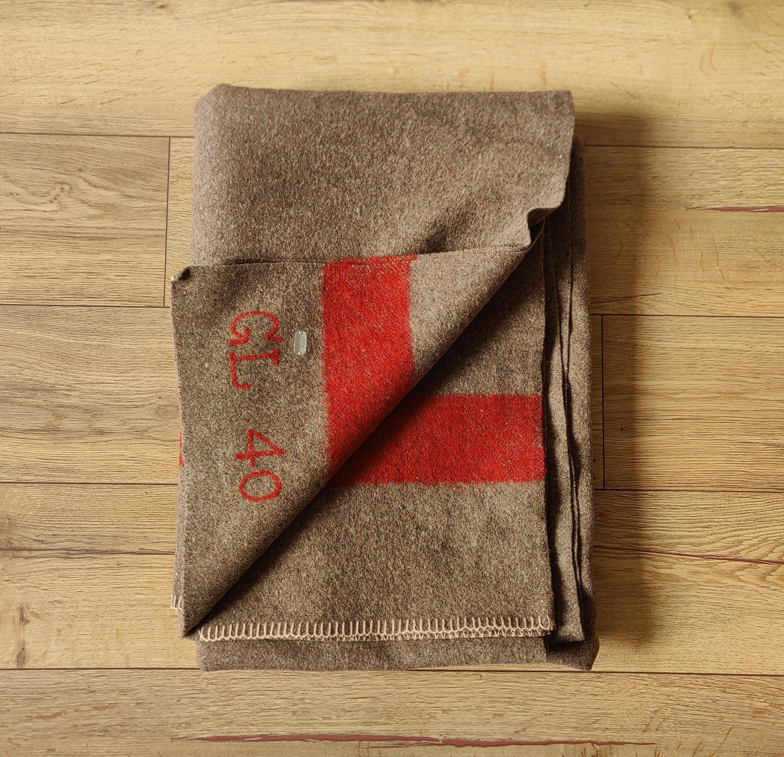 Original Swiss Army Wool Blanket, Vintage Swiss Military Blanket