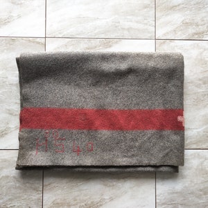 Vintage Swiss Army wool Blanket, Original Swiss military Blanket, Rare blanket, Army plaid, Military rug, Army blanket, Vintage Clothing