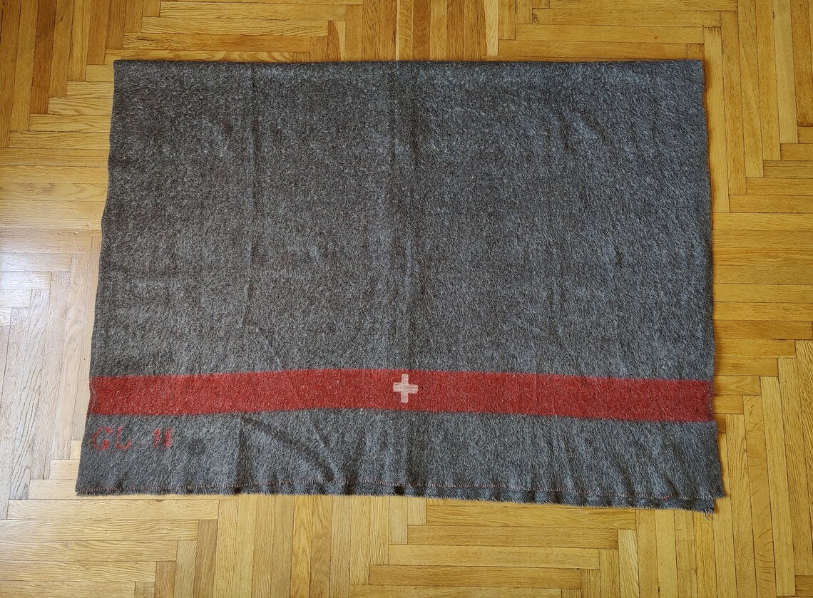 Rare 1918 Swiss Army wool Blanket Vintage Swiss military Etsy