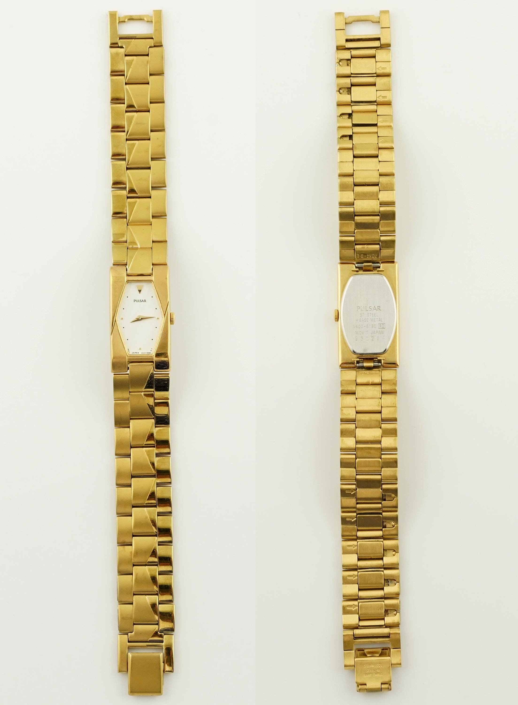 Reloj Pulsar Vintage para mujer en caja original Elegante diseno en tono dorado reloj de cuarzo regalo para ella Etsy Mexico