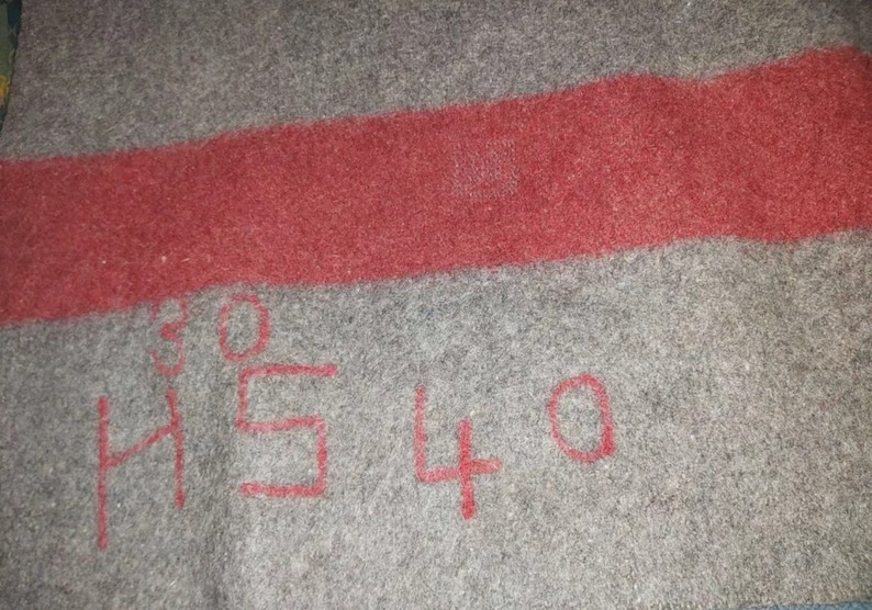 Original Swiss Army Wool Blanket, Vintage Swiss Military Blanket, Rare