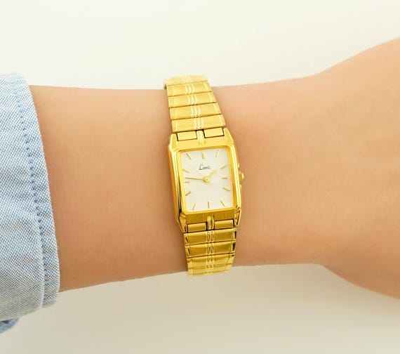 Vintage Limit Quartz Watch: Gold Tone Unisex Wristwatch - Etsy display picture 3