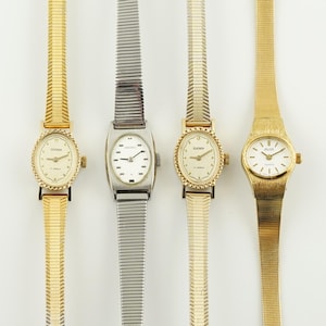 Vintage Women's Avia Watch, Sekonda manual gold colored womens Watch, Ladies cocktail wristwatches, Gift for her, vintage wrist watch