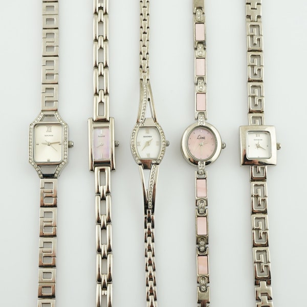 montre Sekonda pour femme vintage, montre pour femme de couleur argent Limit, montres-bracelets de cocktail pour dames minces, cadeau pour elle