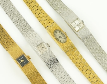 Vintage 1970s Womens Mechanical Watch: Accurist, Avia, Rotary, Gold and Silver tone, 17 Jewels