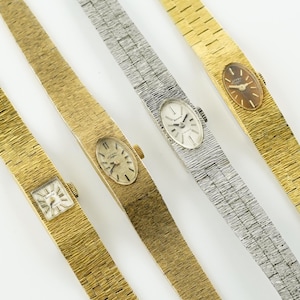 Vintage Women's Rotary Watch, Accurist gold colored womens Watch, mechanical 17 jewels incabloc Gold-Toned Watch, Gift for her