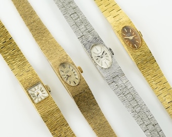 Vintage 1970s Rotary Mechanical Watch, Accurist Gold-Toned 17 Jewels incabloc wristwatch