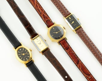 ESQ Gold-Tone Watch with Black Dial and Brown Leather Strap Zales Men main image 2
