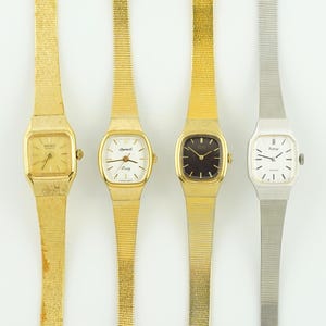 Vintage Women's Seiko Watch, Pulsar gold tone womens Watch, Ladies cocktail wristwatches, Gift for her, décor gold watch, gift for wife