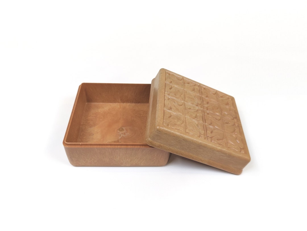 Vintage Light Brown Bakelite Box, Carbolite Trinket Box, Home Decor Box ...