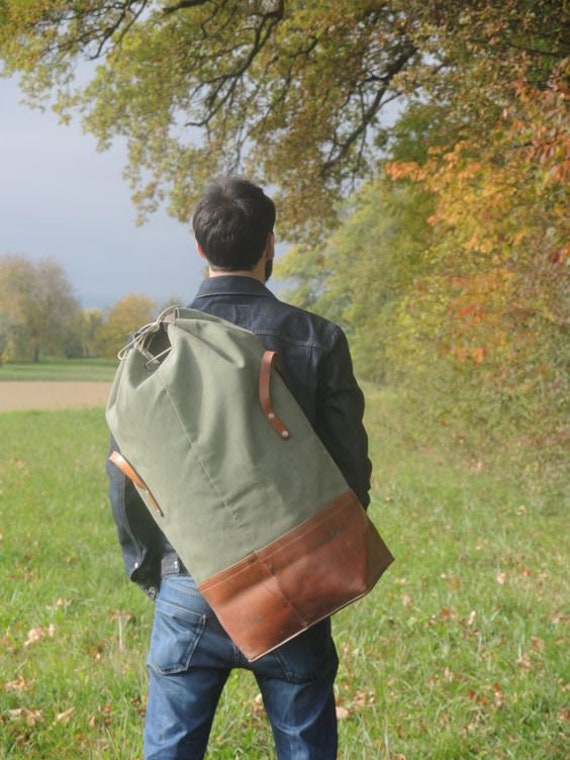 Vintage swiss top army rucksack