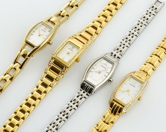 Vintage dames accurist horloge, Sekonda goudkleurig dameshorloge, dunne dames cocktailpolshorloges, cadeau voor haar