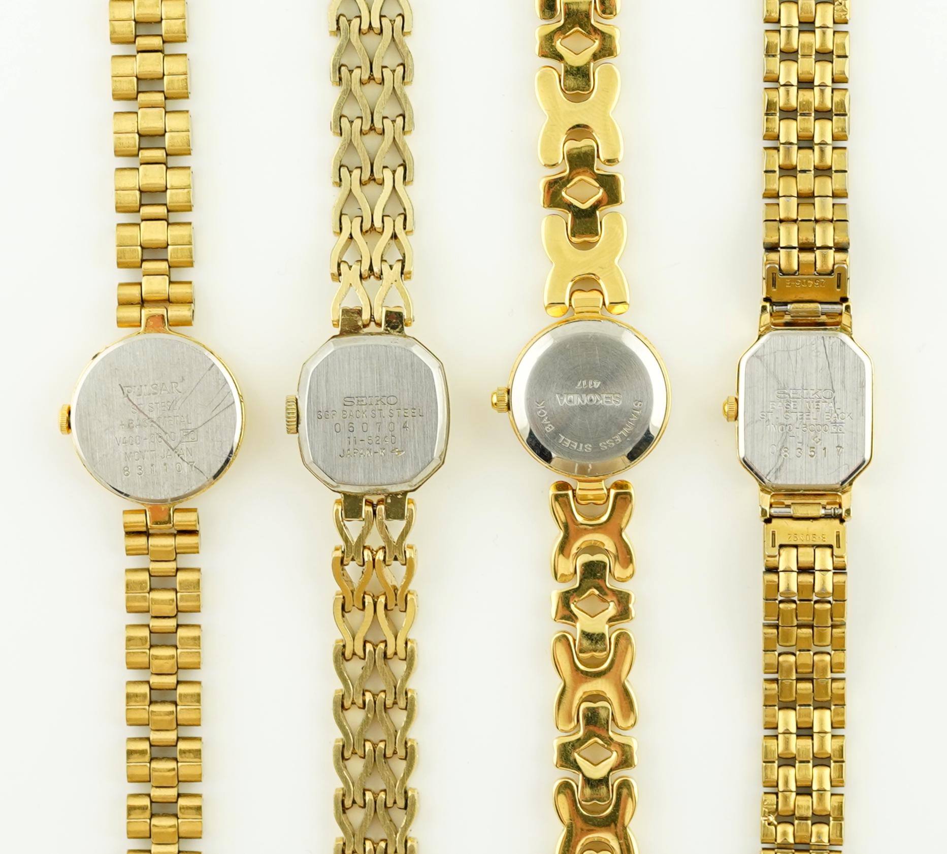 Vintage Pulsar Gold Cocktail Watch, Sekonda Round Case Women's