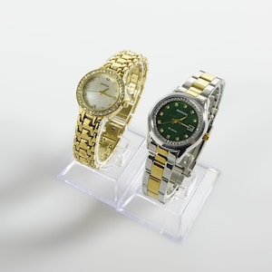 Unused Women&#39;s Sekonda Watch, Vintage Sekonda Quartz Watch, Ladies cocktail wristwatches, Gift for her, gold tone watches, green face watch