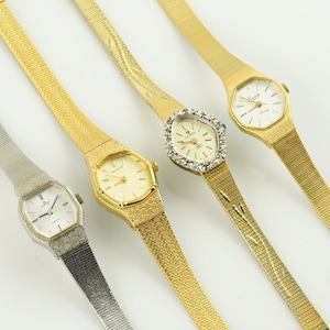 Vintage Women&#39;s Lorus Watch, Everite gold colored womens Watch, Ladies cocktail wristwatches, Gift for her, vintage gold wrist watch