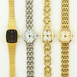 Vintage Women&#39;s Rotary Watch, Rare thin oval gold womens Watch, Ladies cocktail wristwatches, Gift for her, vintage gold watch, womens watch