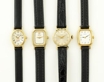 Vintage Women’s Watches, Rotary, Seiko, Timex, Gold-Tone and Leather Strap Classic Timepieces
