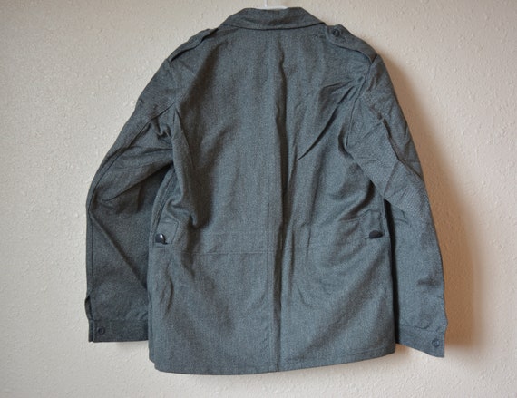 Unused Swiss army gray denim jacket, Vintage clot… - image 3