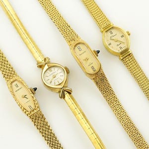 Vintage Gold Tone Women&#39;s Watch, Regency, Nostrana, Mechanical 17 Jewels