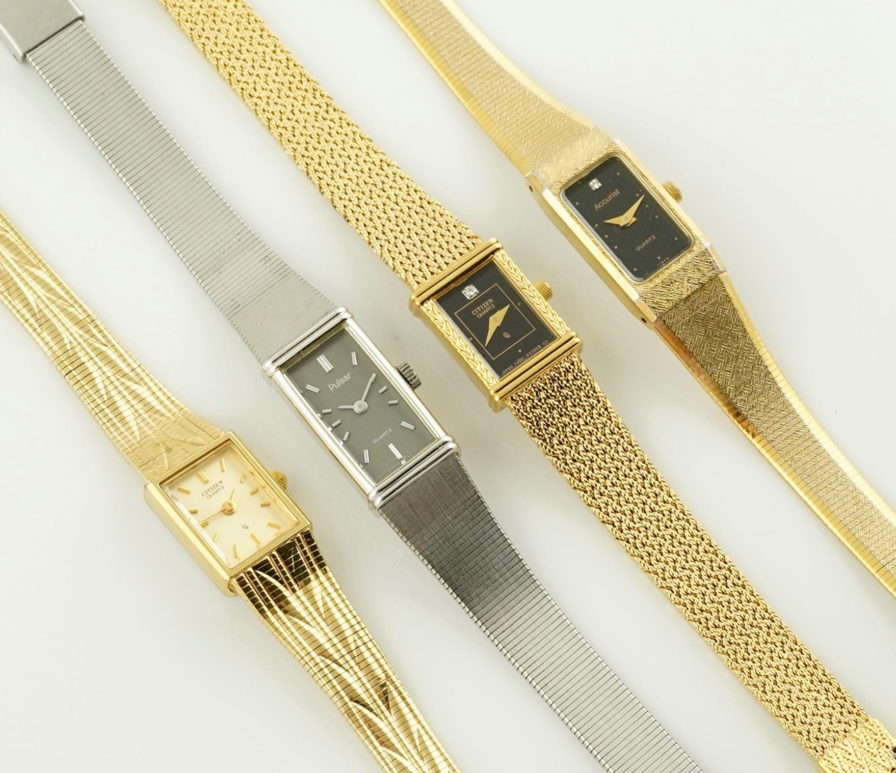 Montre Pulsar pour femme vintage, montre pour femme mince couleur