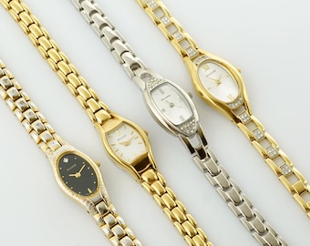 Vintage Accurist Cocktail Watch: Gold-Toned Ladies Wristwatch