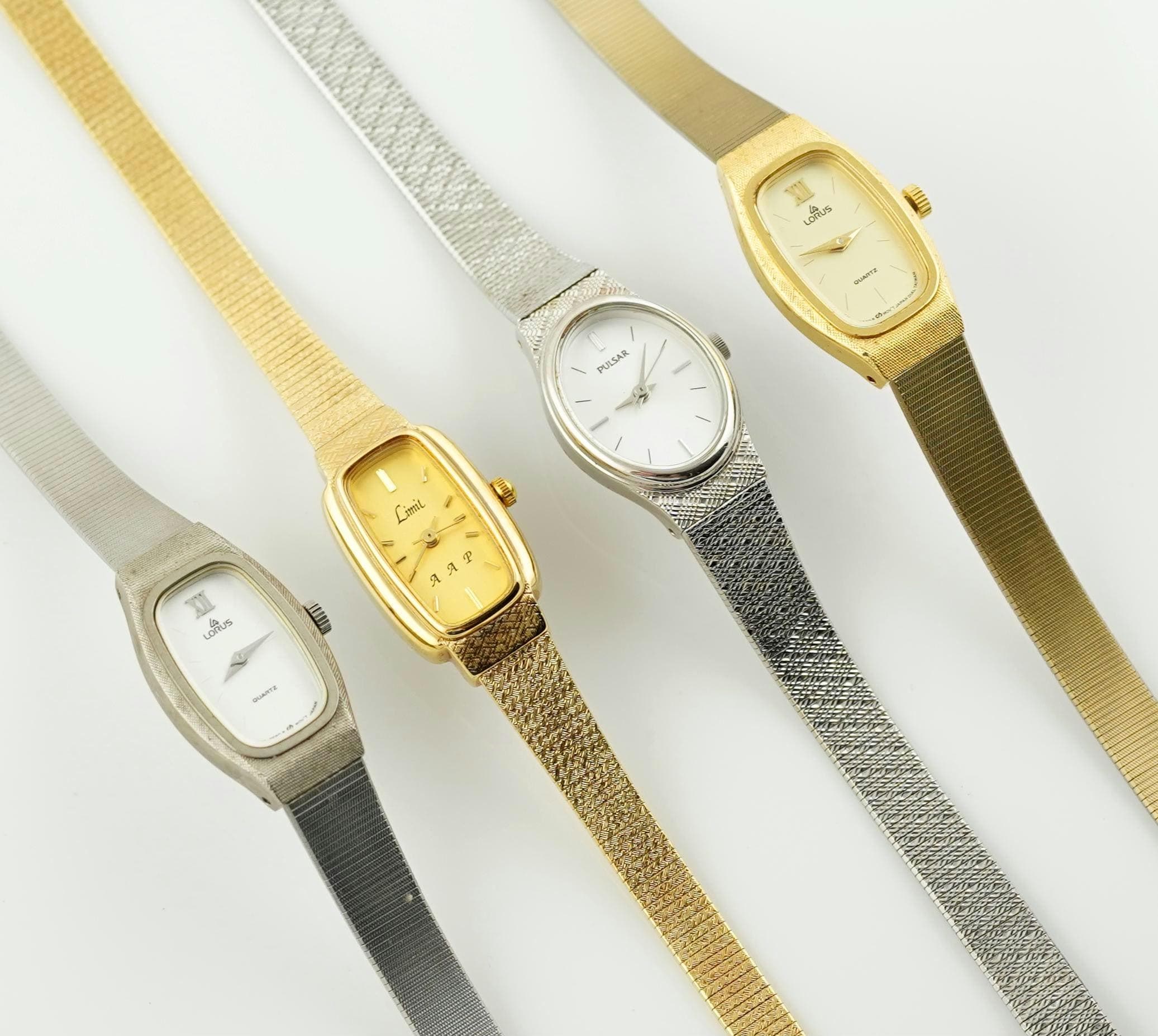 Gold Armbanduhr Lorus Vintage Damen Armbanduhr, Lorus Gold