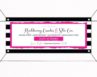 Lipstick Makeup Skin Care Event Banner - Senegence Lipsense Booth Banner - Lipsense Large Banner - Distributor Vinyl Booth Banner