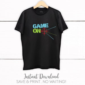 Laser Tag Geburtstagsparty-Shirt Aufkleber Transfer Cut File - Laser Tag Gastgeschenke - Jungen Geburtstag Thema