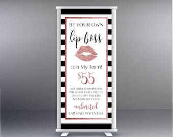 Lip Boss Event Product Banner - Senegence Lipsense Banner - Lip Boss - Join My Team Sign - Lipsense Display - Senegence Product Banner