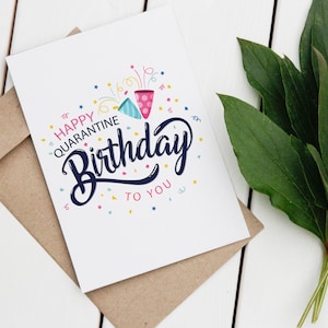 Quarantine Birthday Card (printable) - Birthday Greeting Card 5x7 ...