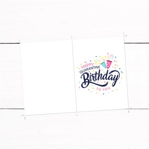 Quarantine Birthday Card (printable) - Birthday Greeting Card 5x7 ...