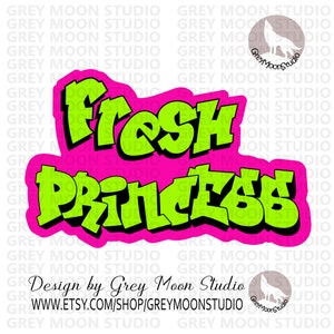 fresh princess ,neon fresh princess, fresh prince style, png, svg, greymoonstudio, tv show, 90s, 80s