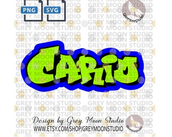 a, Cario, neonfarben, fresh prince style, grafit, png, svg, greymoonstudio