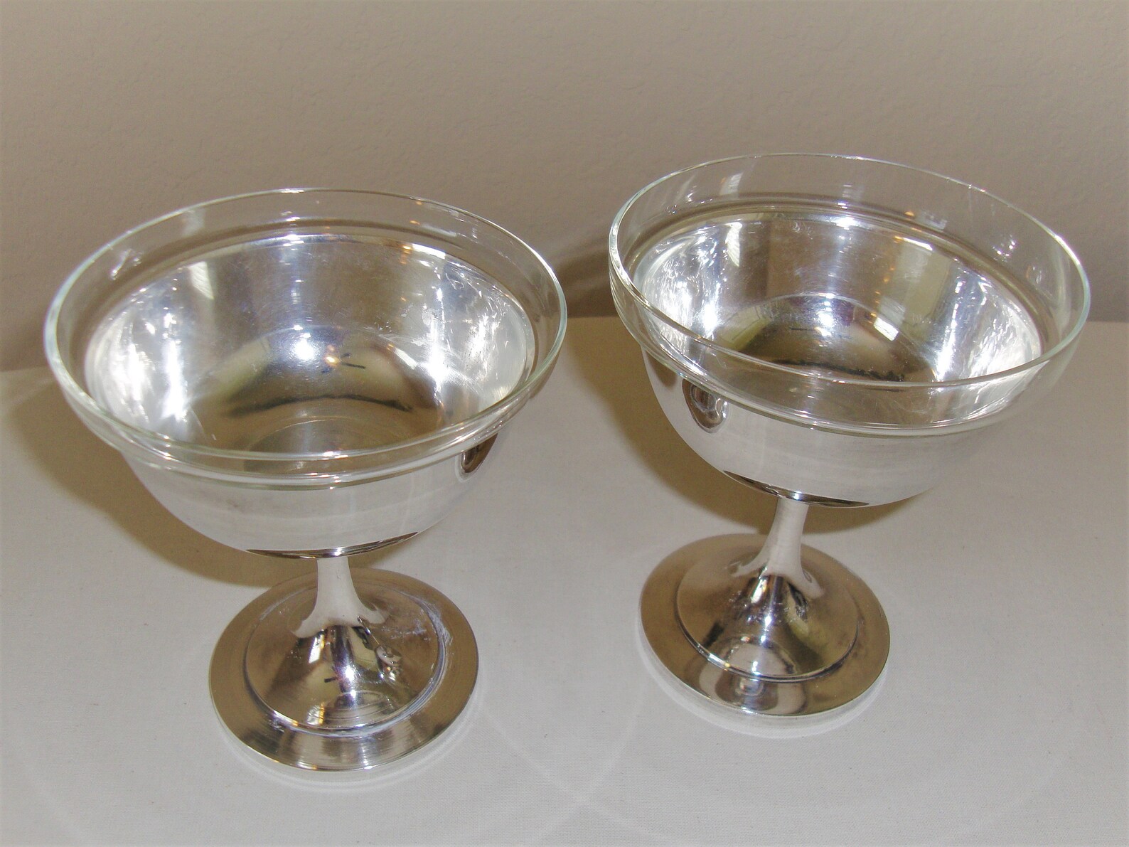 Vintage Silver Pedestal Shrimp/Dessert Serving Dishes Etsy