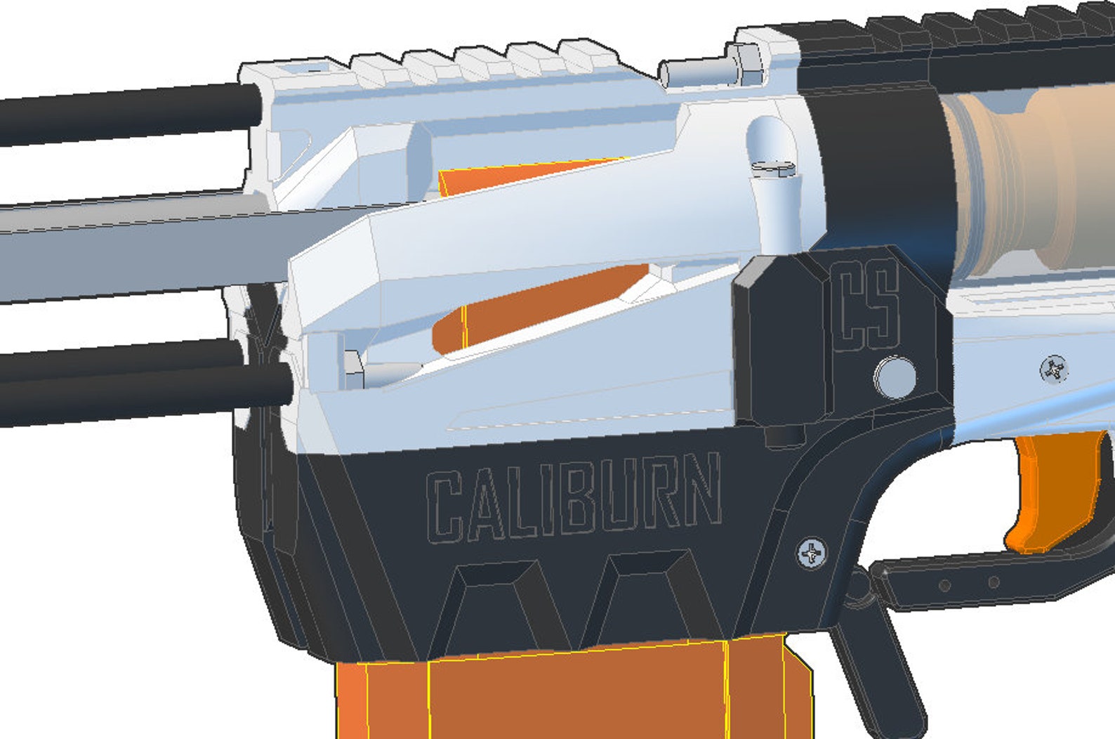Nerf Caliburn r3 Replacement Magwell | Etsy