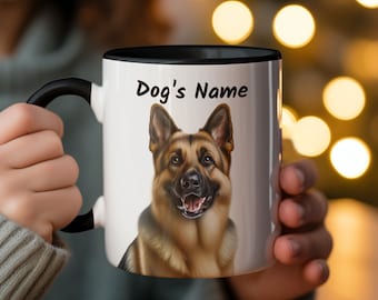 Caneca personalizada com nome de cachorro: caneca de café personalizada com nome de cachorro