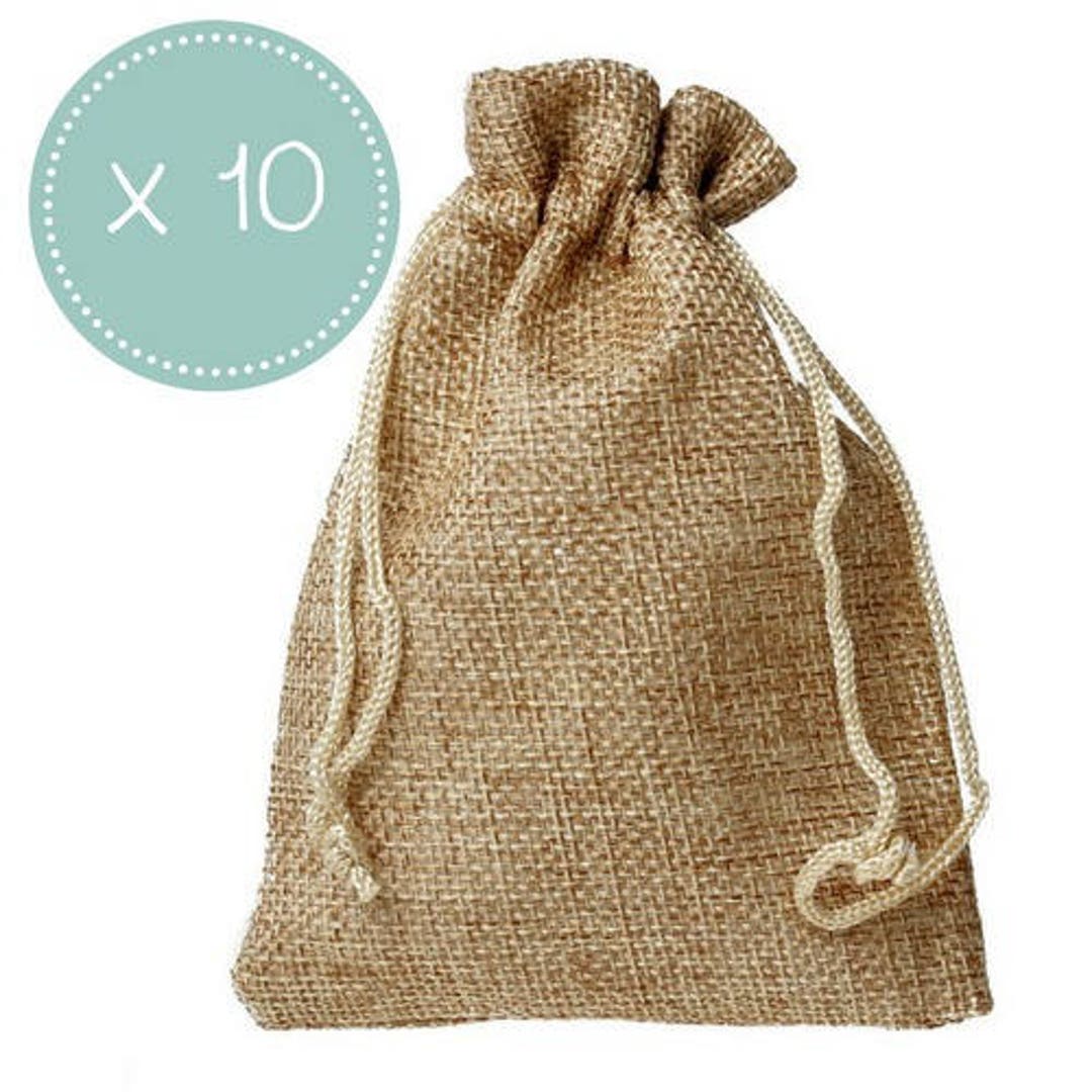 Sacs En Toile De Jute DUGYIRS - Lot De 30 - 10x14cm - Cordon De Serrage Inclus - Idéal Pour Cadeaux, Mariage, Artisanat