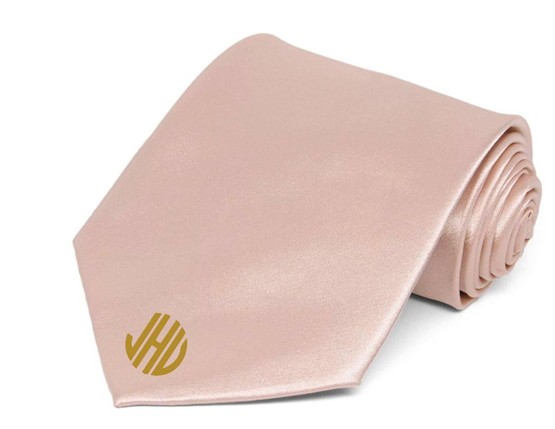 Pink Blush Tie Monogrammed Tie Mens