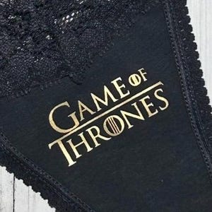 Ladies sexy black/white Thong LOTR~Lord of the Rings with bow lingerie panties thongs