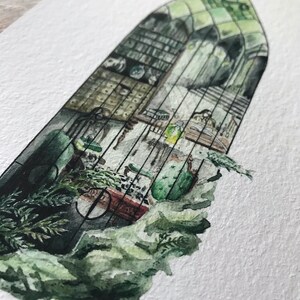 Ambitious and Cunning Magical Room Window: Watercolor Art Print, witch, wizard, magic image 3