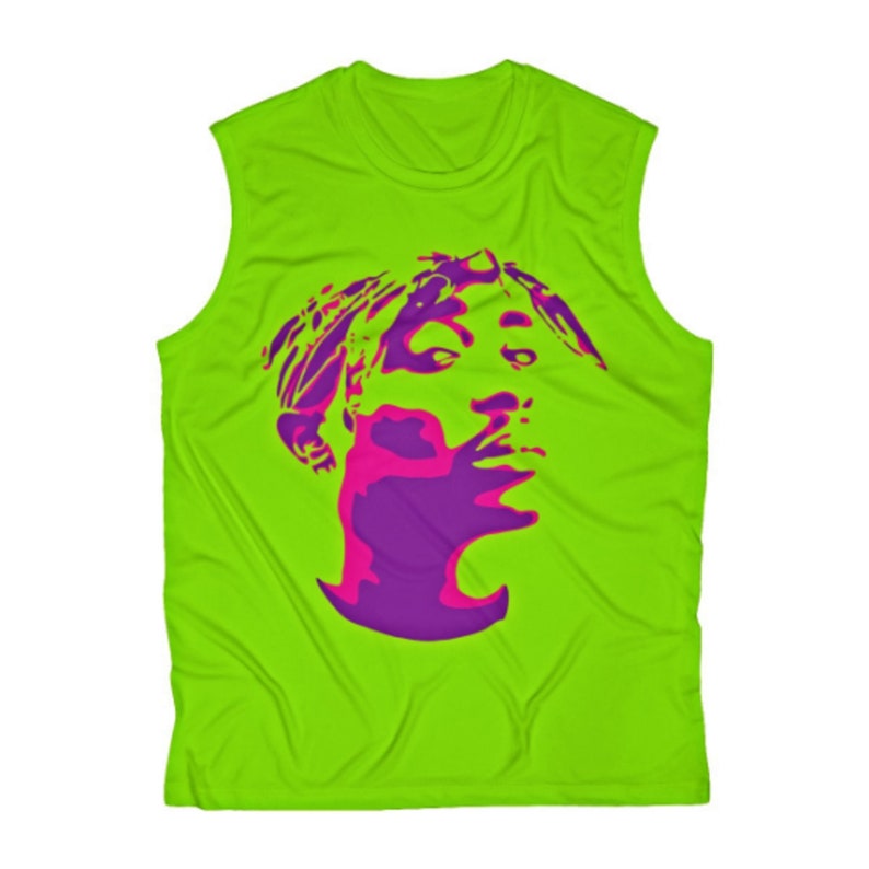 t shirt Sleeveless tank top hiphop legendary tupac image in 2 colors.