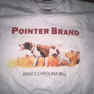 Pointer Brand Kings Carolina Bill Hunting Dog T Shirt USA Large Bayside