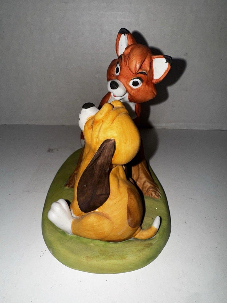 Vintage Disney Fox and the Hound Tod Copper Figurine Made in Japan 1980 ...