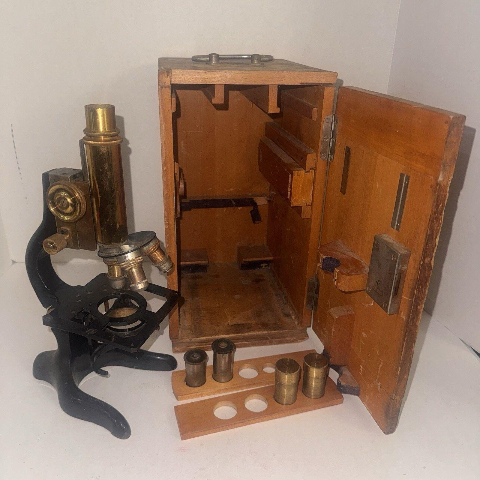 Antique Microscope in Box - Etsy