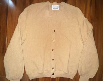 Vtg 60s Robert Bruce Arnold Palmer 50/50 Alpaca Wool Salmon Pink