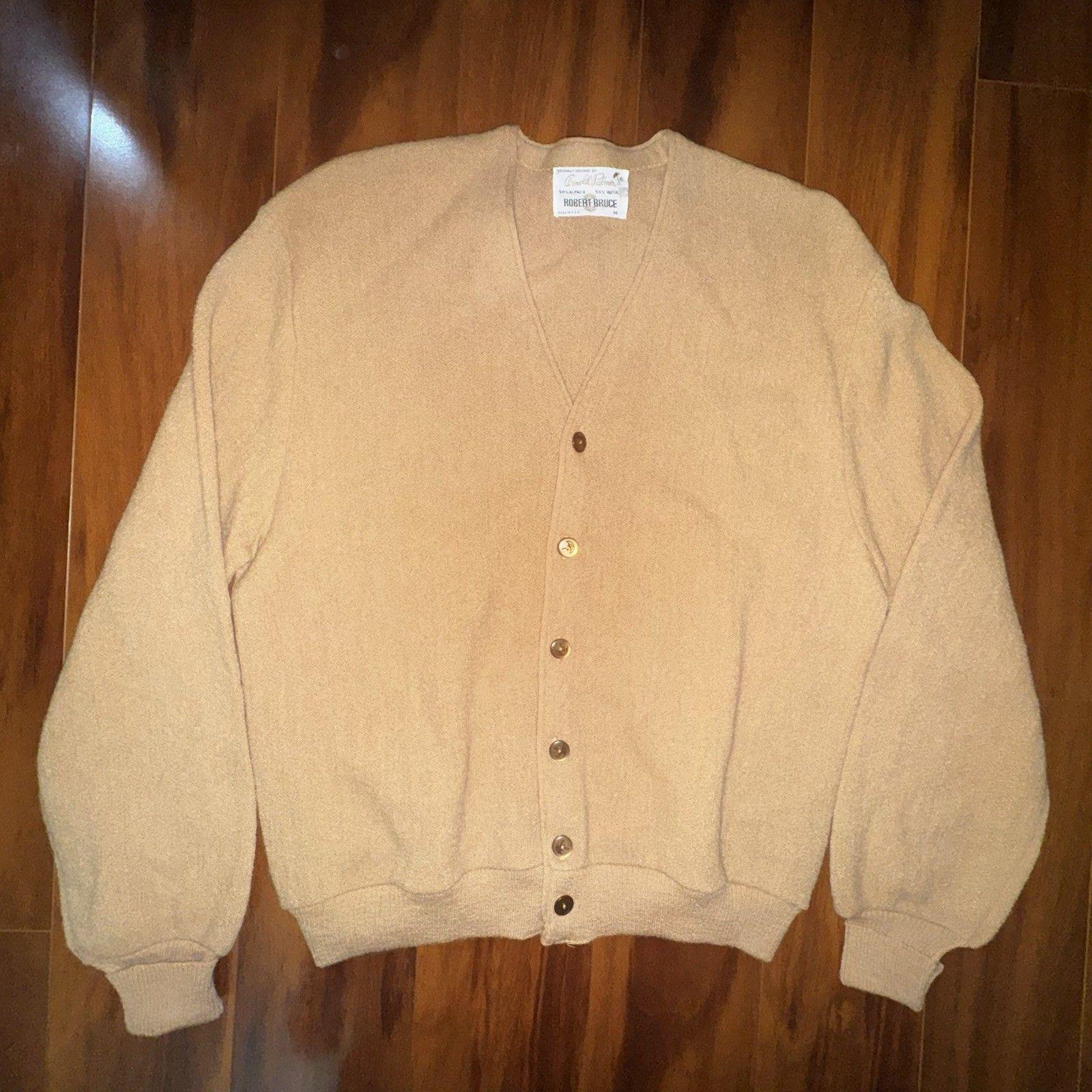 Vintage 60s Robert Bruce Arnold Palmer Alpaca Wool Cardigan