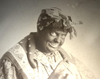 Hartsook Photo S.F.L.A. 1910s Vaudeville Drag Mammy Costume Portrait